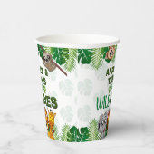 ワイルドワンジャングルサファリアニマルツインズファースト誕生日 紙コップ (右)