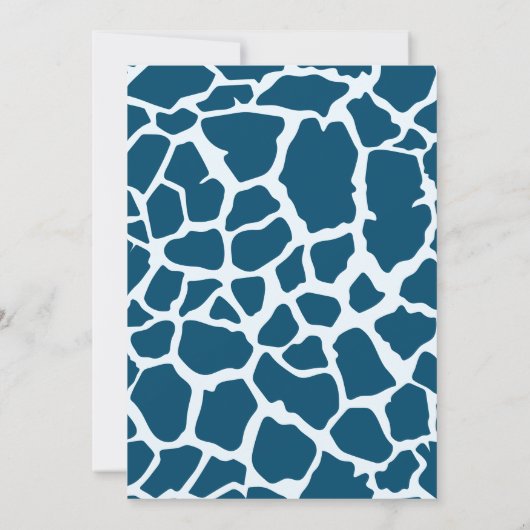 ワイルドワンジャングルサファリアニマルボーイズファースト誕生日 招待状 (裏面)