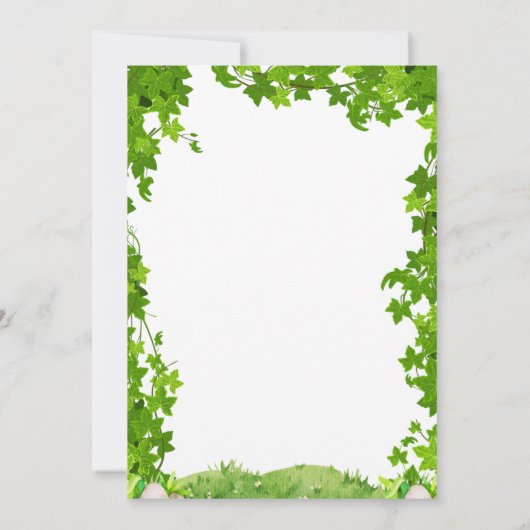 ワイルドワンジャングルサファリキッズテーマの誕生日 招待状 (裏面)