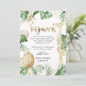 ワイルドワンジャングルサファリグリーンリーベビーシャワー サンキューカード (スタンド正面)