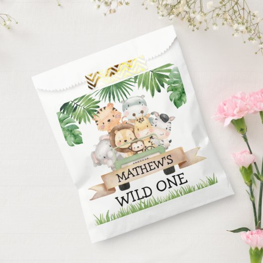 ワイルドワンジャングルサファリバースデーパーティー フェイバーバッグ (封をした状態)