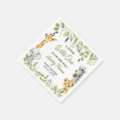 ワイルドワンジャングルサファリベイビーシャワー スタンダードカクテルナプキン (角)