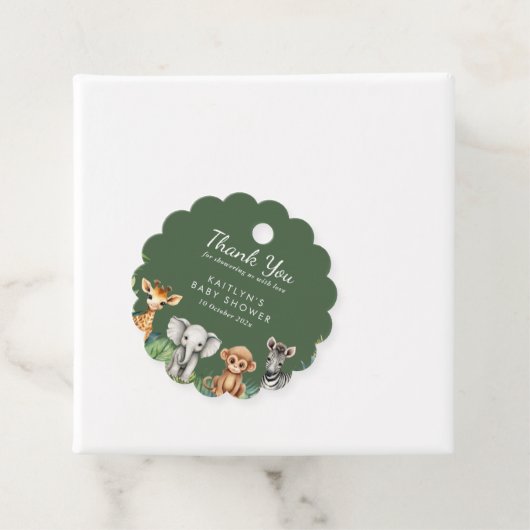 ワイルドワンジャングルサファリベイビーシャワー フェイバータグ (インサイチュ)