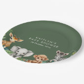 ワイルドワンジャングルサファリベイビーシャワー ペーパープレート (アングル)