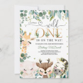 ワイルドワンジャングルサファリベイビーシャワー 招待状 (正面)