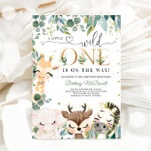 ワイルドワンジャングルサファリベイビーシャワー 招待状