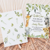 ワイルドワンジャングルサファリベイビーシャワー 招待状