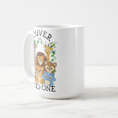 ワイルドワンジャングルサファリベビー1st誕生日かわいいベビー コーヒーマグカップ (正面左)