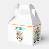 ワイルドワンジャングルサファリ動物の少年1歳の誕生日 フェイバーボックス (裏面サイド)