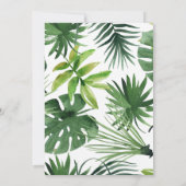 ワイルドワンジャングルサファリ動物の少年1歳の誕生日 招待状 (裏面)