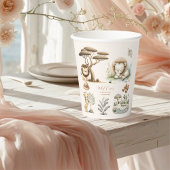 ワイルドワンジャングルサファリ動物の少年1歳の誕生日 紙コップ