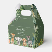 ワイルドワンジャングルサファリ動物ベビーシャワー フェイバーボックス (裏面サイド)