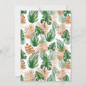 ワイルドワンジャングルサファリ動物ベビーシャワー 招待状 (裏面)