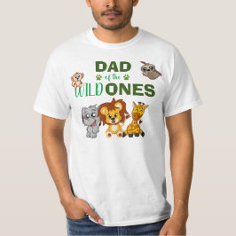 ワイルドワンジャングルサファリ動物園パパツインズ1st誕生日 tシャツ