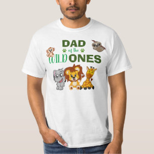ワイルドワンジャングルサファリ動物園パパツインズ1st誕生日 tシャツ