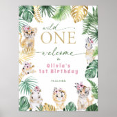 ワイルドワンジャングルサファリ動物1st誕生日へようこそ ポスター (正面)