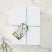 ワイルドワンジャングルサファリ誕生日 ギフトタグ (より糸付き)