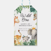 ワイルドワンジャングルサファリ誕生日 ギフトタグ (正面)