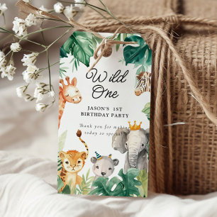 ワイルドワンジャングルサファリ誕生日 ギフトタグ