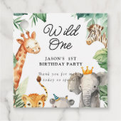 ワイルドワンジャングルサファリ誕生日 フェイバータグ (正面)