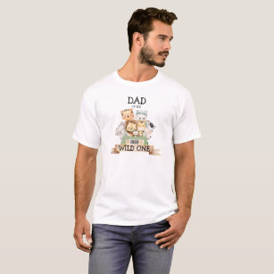ワイルドワンジャングルサファリ誕生日Tシャツのパパ Tシャツ