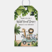 ワイルドワンジャングルサファリ1歳の誕生日パーティー ギフトタグ (正面)