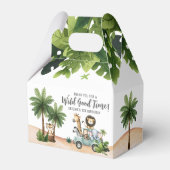 ワイルドワンジャングルサファリ1歳の誕生日パーティー フェイバーボックス (正面サイド)