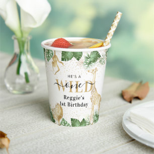 ワイルドワンジャングルサファリ1歳の誕生日パーティー 紙コップ