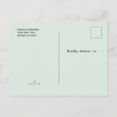 ワイルドワンジャングルサファリ1stバースデーグリーン インビテーションポストカード (裏面)