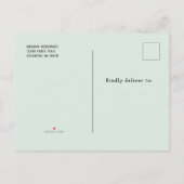 ワイルドワンジャングルサファリ1stバースデーグリーン インビテーションポストカード (裏面)