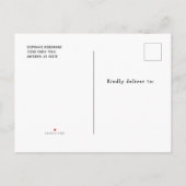 ワイルドワンジャングルサファリ1st誕生日金ゴールドグリーン インビテーションポストカード (裏面)