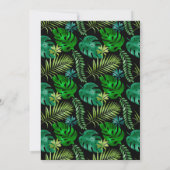 ワイルドワンジャングルサファリ1st誕生日金ゴールドグリーン 招待状 (裏面)