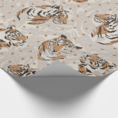 ワイルドワンジャングルタイガーサファリラッピング紙 ラッピングペーパー (角)