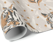 ワイルドワンジャングルタイガーサファリラッピング紙 ラッピングペーパー (ロールコーナー)