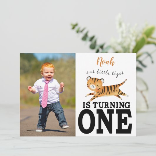 ワイルドワンジャングルタイガー1st誕生日招待状 招待状 (スタンド正面)