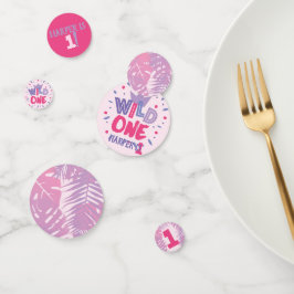 ワイルドワンジャングルテーマガールファースト誕生日 コンフェッティ