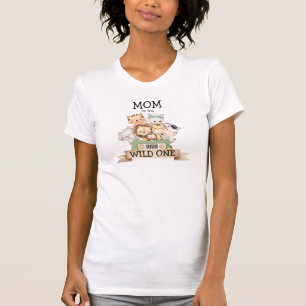 ワイルドワンジャングルテーマTシャツのママ Tシャツ