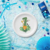 ワイルドワンジャングルパーティー- 1st誕生日プレート ペーパープレート (パーティー)