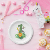 ワイルドワンジャングルパーティー- 1st誕生日プレート ペーパープレート (パーティー)