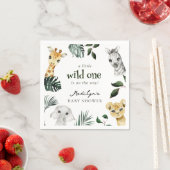 ワイルドワンジャングルベビーシャワー スタンダードカクテルナプキン (インサイチュ)