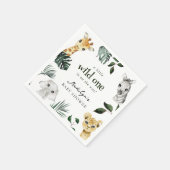 ワイルドワンジャングルベビーシャワー スタンダードカクテルナプキン (角)