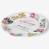 ワイルドワンジャングルベビーシャワー ペーパープレート (アングル)