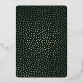 ワイルドワンジャングルボーイファースト誕生日バラゴールドフォイル 箔招待状 (裏面)