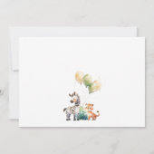 ワイルドワンジャングル写真1st誕生日パーティーありがとう カード (裏面)