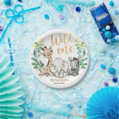 ワイルドワンジャングル第1誕生日紙プレート ペーパープレート (パーティー)