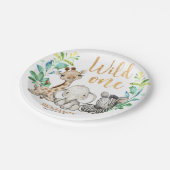 ワイルドワンジャングル第1誕生日紙プレート ペーパープレート (アングル)