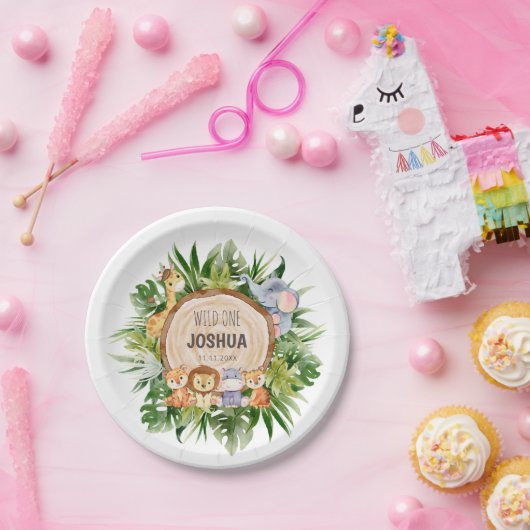 ワイルドワンジャングル紙プレート ペーパープレート (パーティー)