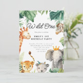 ワイルドワンジャングル誕生日招待状 招待状 (スタンド正面)