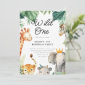 ワイルドワンジャングル誕生日招待状 招待状 (スタンド正面)