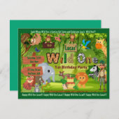 ワイルドワンジャングル1st誕生日招待状 シーズンカード (正面/裏面)